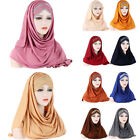 Women Muslim Hijab Scarf Wrap Instant Pull On Headscarf Islamic Shawls Ramadan