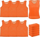 Newcotte 24 Pcs Pinnies Scrimmage Vests Team Practice Adult  Xl  Orange 