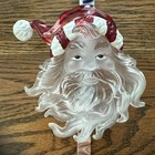 Wreath Hanger Christmas Over The Door  14  Long Santa Holiday White Metal Decor