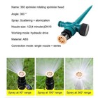 3pcs 360   Rotation Auto Irrigation System Garden Lawn Sprinkler Patio Save Water