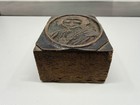 Antique Metal   Wood Letterpress Printing Block Clich   e Cameo Of A Woman