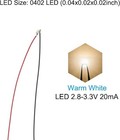 0402 Pre-wired Micro Led  25 Pcs Pre-soldered Mini Light Emitting Diodes Smd