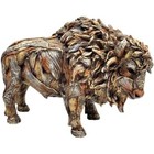 Wood Look Buffalo Resin Figurine 9 5 By 6 75 Inch