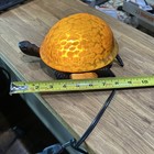 Vtg Turtle Lamp Amber Tiffany Style Glass Tortoise Night Light Switch Metal