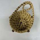 Charleston Gullah Sweetgrass Handmade Small Basket Or Trinket Dish With Handle