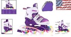 Light-up Inline Roller Skates For Kids   Adults - Adjustable Size  Purple Style
