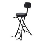 Guitar Stool With Padded Cushion  Heavy-duty Ergonomic Backrest  Foldable Stool 