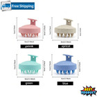 Head Scrubber Shampoo Brush Hair Scalp Massager Comb Wash Soft Silicone Brush