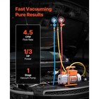 Uimoso Ac Vacuum Pump And Gauge Kit 4 5 Cfm 1 3 Hp Single Stage With Manifold