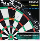 Harrows Quadro Dart Board-unique 3 Scoring Zones-240 Max Score-ultra Thin-17 75   