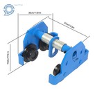 Dual Wheels I-beam Trolley 2 Ton Capacity  Alloy Steel 65-180mm Adjustable