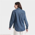 Women s Relaxed Fit Denim Button-down Shirt L  see Deal    