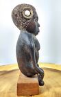 Exquisite African Tribal Art Hand Carved Wood Statue - 7 