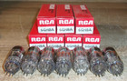Vintage Lot Of 7 - Rca 6gh8a Electronic Vacuum Tubes Date Codes 72-39 Tested