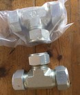 Parker 1  Union Tee 16-16-16-jbz-s Cpi Compression Fitting With Ferrules