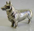 Large 188g English Cast Sterling Silver Corgi Dog Figure 1977 Animal 4 Inch