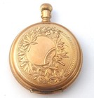 14k Yellow Gold Illinois Pocket Watch Double Hunter Case 7s 75316 Doesn t Run