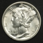 1944-s 10c Mercury Dime- Choice Gem Bu - Smh 2014