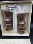 Vintage Mcm Mr  Dudley Wood Salt Shaker And Pepper Grinder In Original Box Nos