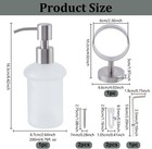 Wall Mounted Glass Soap Dispenser Clear Dish Soap Bottle With Stainless Steel