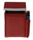 Red Cigarette Hard Case Leather Flip Top Lighter Holder Men Women Usa Seller