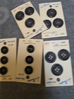 La Mode La Bouton Lansing Buttons On Cards Vintage Fancy Black Lot Of 5