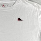 Air Jordan Large 12-13 Years White Embroidered Sneaker Graphic T Shirt Nwt