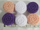 Crocheted Scrubbies  Lot Of 6 Nylon Pot Scrubbers  Dish Scrubby  Handmade  New