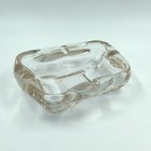 Vintage Clear Art Glass Ashtray Mid Century Modern