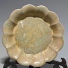 7 china Antique Song Porcelain Ru Kiln Museum Mark Flower Mouth Brush Washer