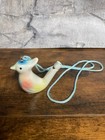 Vintage Ceramic Clay Figural Bird Whistle Figurine Folk Art Mini Waterfall