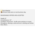 Vintage Medieval Wooden Hand Bell Studded Gothic Carved Made In Spain Walnut 