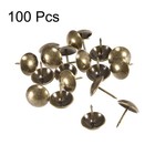 Upholstery Nails Tacks 19mm Dia 23mm Height Round Push Pins Bronze Tone 100 Pcs