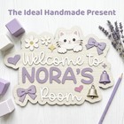 Personalized Baby Girl Nursery Sign Custom Name Plaque Floral Room Decor