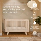 Baby Crib 3-in-1 Convertible Babyletto Hudson Washed Natural M4201nx
