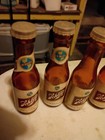4  Vintage Glass Schlitz Beer Bottle Salt   Pepper Shakers 1950s Unused Lot Of 4