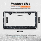 Bling License Plate Frames For Women  2 Pack Handcrafted Sparkly Rhinestone Car