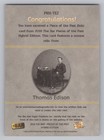 Pieces Of The Past The Bar Hybrid Edition  Thomas Edison Relic Card  Prh-te2