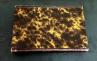 Antique Kirby  Beard   Co  Tortoise Shell Design Leather Needle Bi-fold Case