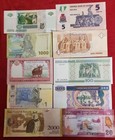 Mixed Lot 10 Different World Paper Money Banknotes  Unc Free Shipping 