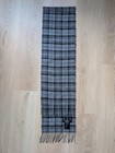 Vintage Barbour Scarf Grey Wool Rare Retro Hype 77x10 
