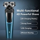  3-in-1 Men Electric Shaver Usb Beard Trimmer Nose Clipper Waterproof Razor 