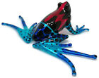 Lampwork Mini Folk Art Hand Blown Art Glass Blue Magic Frog Figurine