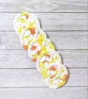 Handmade Crochet Spa Scrubby Pads Face Poufs Reusable Creamsicle 5pc New
