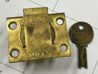 Mills Original Slot Machine  Back Door Lock With Matching Number Key Appears Nos