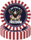 50 Pcs Anniversary Plates 7 Inch  Disposable 4th Of July Paper Plates Usa 250th