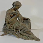 Antique French Bronze Statue Of Muse  calliope   Signed Cyp  Venot  Ca  1850