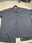 Baggy Cholo Chicano Dickies Men s 3xl Blue Short Sleeve Button-front Work Shirt
