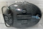 Vintage Siskiyou 1982 Solid Silvertone Pewter Flying American Eagle Belt Buckle