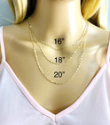 14k Solid Yellow Gold Mirror Chain Necklace - 1 7mm -  16  To 20   - Ch247